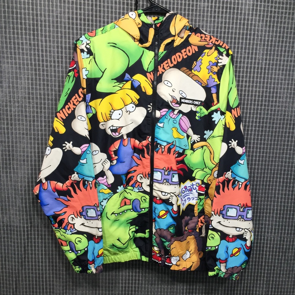 Members Only Unisex Windbreaker Nickelodeon 90s‎ Graphics S Multicolor